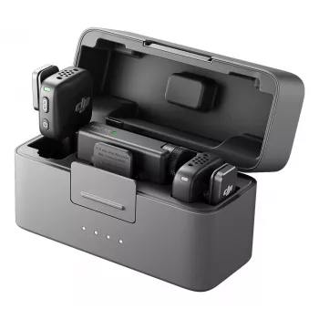 DJI Mic Mini (2 TX + 1 RX + estojo de carregamento) kit de microfone sem fios - cinzento escuro