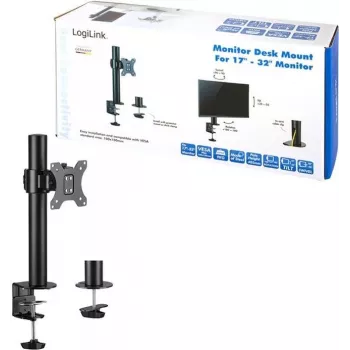 Kit de montagem LogiLink - para ecrã LCD - aço - preto - tamanho do ecrã: 43,2-81,3 cm (17-32)