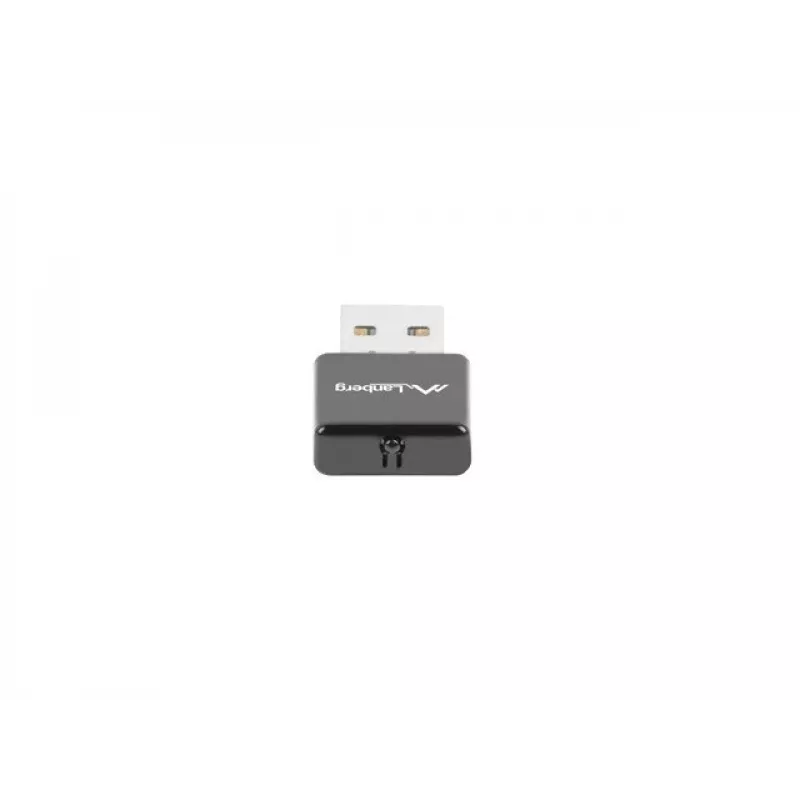 Adaptador USB Wi-Fi LANBERG NC-0300-WI, 2 antenas internas de 2 dBi, USB 2.0, até 2400 Mbit/s, preto