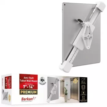 Suporte para tablet BARKAN T70VL suporte de parede rotativo com fechadura para tablets de 7–14 polegadas