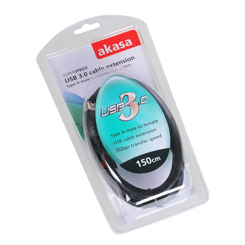 Cabo USB 3.0 Akasa AK-CBUB02-15BK 1,5m preto
