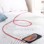 Cabo USB para Lightning Aukey CB-AL01 vermelho – revestimento de nylon, ficha Lightning para dispositivos Apple