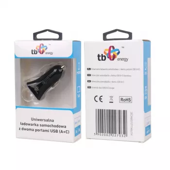 Carregador universal para automóvel USB a+c Qc Tb ASTBXLU2USBACQC
