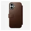 Capa tipo carteira para telemóvel Nomad NM014209858 para Apple iPhone 17, 16 cm (6,3 polegadas), castanha, 4 compartimentos para cartões