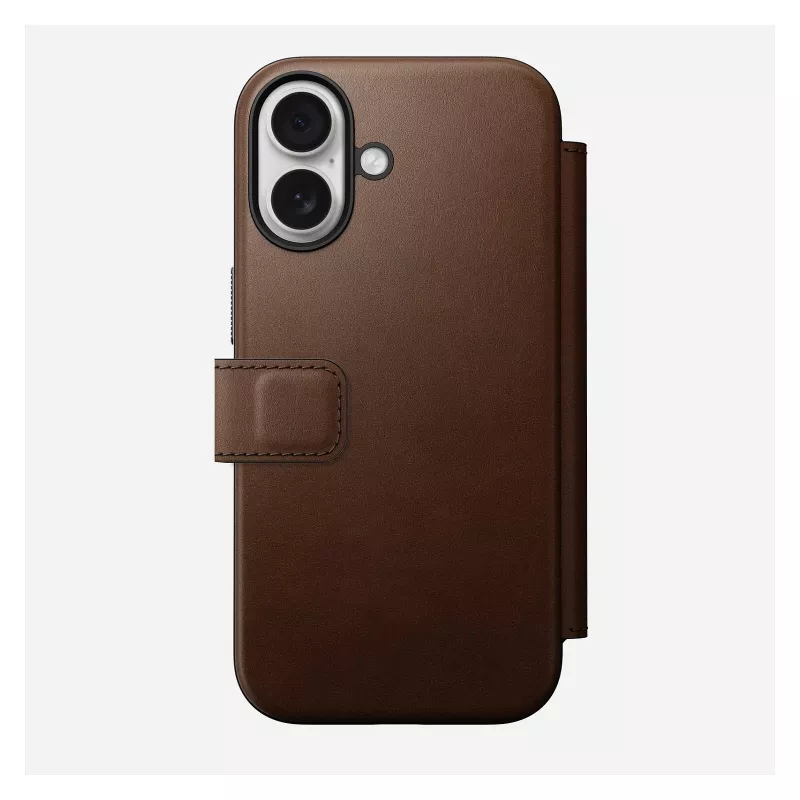 Capa tipo carteira para telemóvel Nomad NM014209858 para Apple iPhone 17, 16 cm (6,3 polegadas), castanha, 4 compartimentos para cartões
