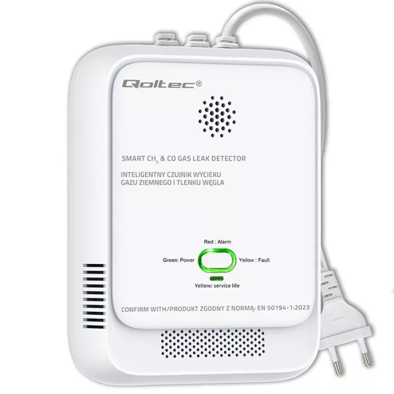 Detetor de gás e monóxido de carbono LED