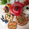 Máquina de pizza Petra PT5666VDE Bella Pizza 1200 W superfície antiaderente, forno de pizza de bancada