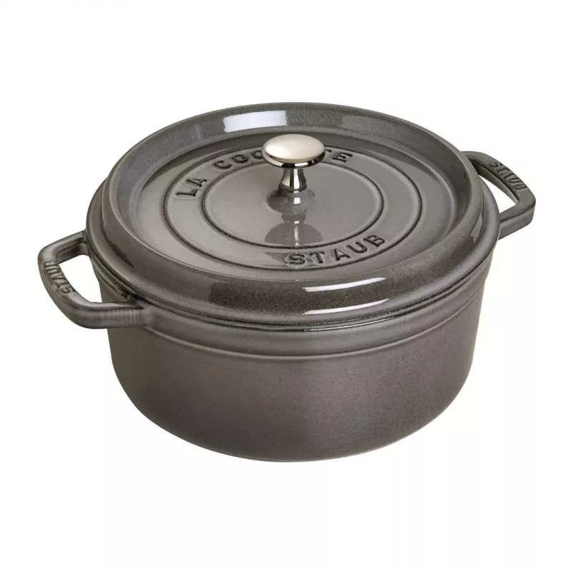 Staub La Cocotte redonda de ferro fundido 26 cm, cinzento grafite