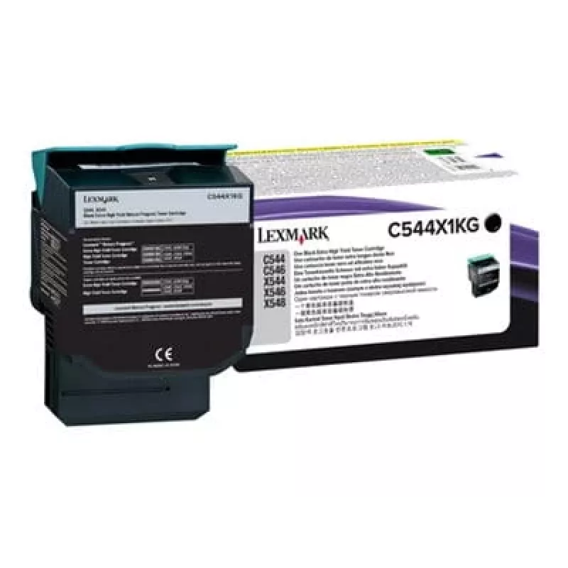 Toner Lexmark C544X1KG preto de rendimento extra elevado, 6.000 páginas