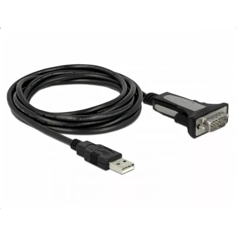 Adaptador DELOCK USB 2.0 Type-A para 1 x Série RS-232 DB9 3 m
