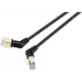 Renkforce RF-6071554 Cabo de rede RJ45, cabo patch CAT 8.2 S/FTP 1,00 m Preto Contactos rotativos 360°, saída de cabo angular 1 unid. (RF-6071554)