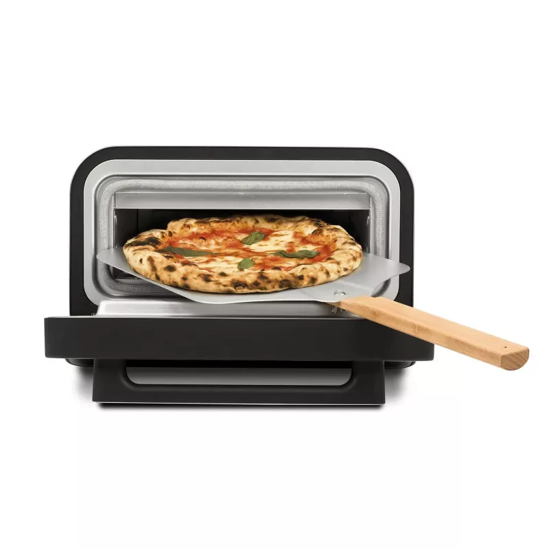 Forno de pizza G3FERRARI G10204 — forno de pizza de bancada, 1 pizza, 1850 W, máx. Ø 30 cm, preto/prateado