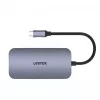 Hub de interface UNITEK D1071A USB 3.0 SuperSpeed 5 Gb/s prateado