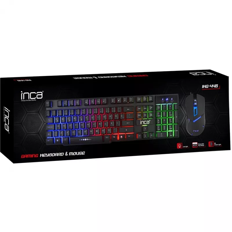 Cian Technology GmbH Cian INCA RAINBOW EFFECT MECHANICAL FEEL GAMING teclado e rato SET