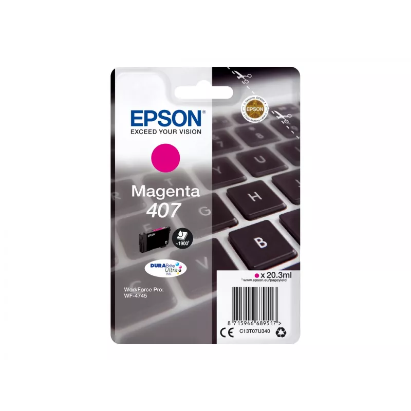 Cartucho de tinta Epson C13T07U340 Magenta High (XL) Yield para WF-4745 Series