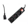 Proteção contra sobretensão Gembird EG-PSU3F-01 preto 3 tomadas AC 230 V 0,6 m
