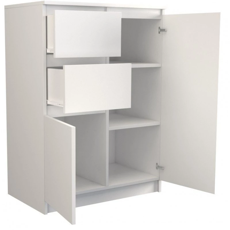 Topeshop 2D2S BIEL cómoda, branca