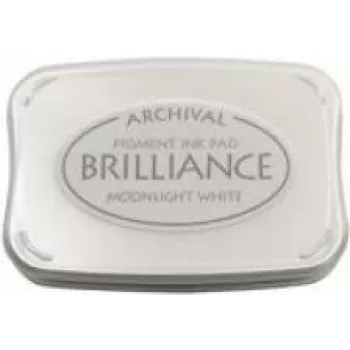 Almofada de carimbo Artoz Papier Brilliance branco 9,0 x 6,0 cm