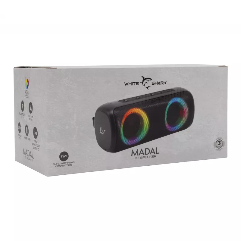 Altifalante portátil White Shark GBT-876 Madal, branco