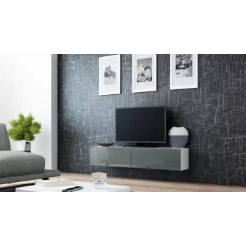 Suporte de TV Cama VIGO 140 30/140/40 branco/cinzento brilhante