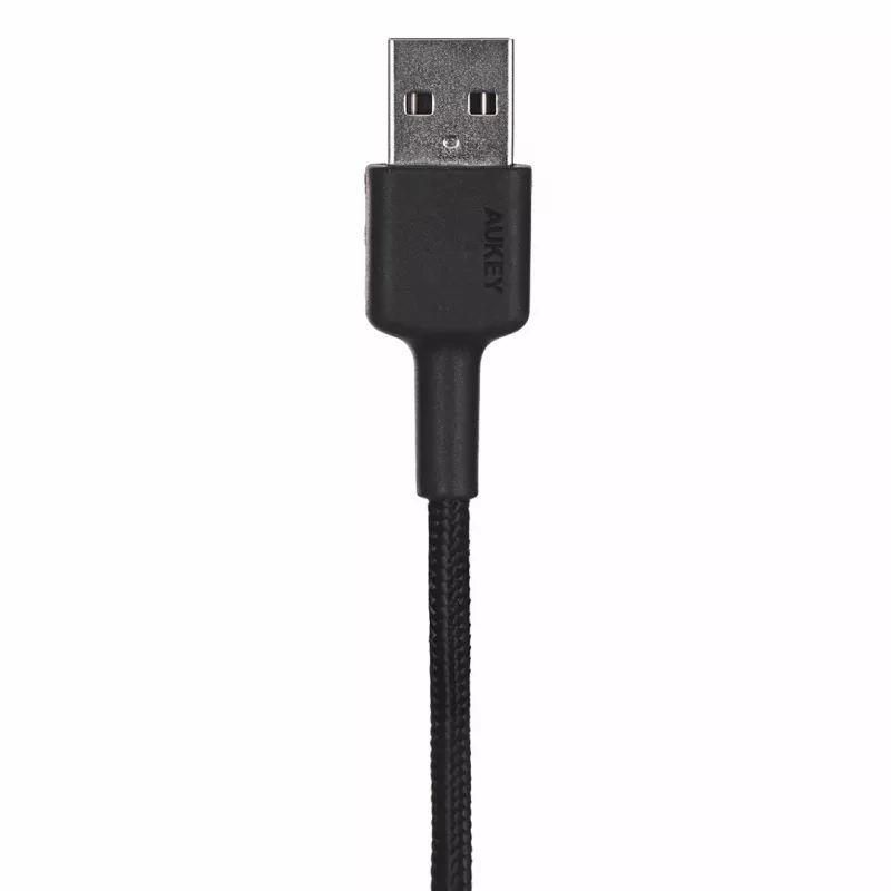 AUKEY CB-CD30 cabo de USB-A para USB-C 0,9 m, entrançado de nylon, 60W PD, 3A, preto