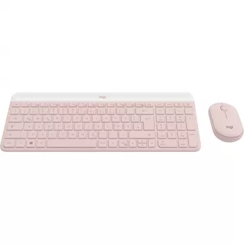 Logitech Slim Wireless Combo MK470 - conjunto teclado-rato - sem fios - 2,4 GHz - QWERTY - rosa (920-011314)