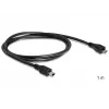 Cabo USB DeLOCK 83177 1 m Micro-USB B Mini-USB B Preto
