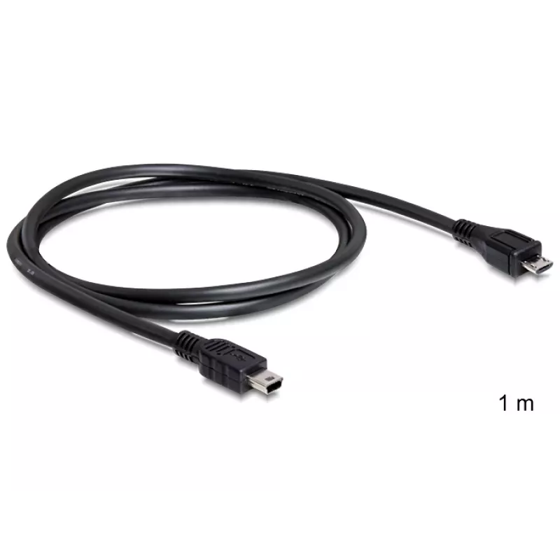 Cabo USB DeLOCK 83177 1 m Micro-USB B Mini-USB B Preto