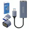 Adaptador de interface de rede SAVIO AK-83 USB Type-A para ficha RJ-45, 5 Gbit/s, preto