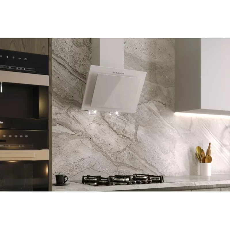 Exaustor de cozinha MAAN Vertical G 50 — branco, caixa em aço, comando frontal mecânico, 895×496×313 mm, motor incluído
