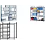PaperFlow 513D RANG'ECO estante de armazenamento módulo base, aço, azul/cinzento