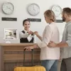 Barkan T71HL suporte de secretária para tablet com fechadura 7–14 polegadas, rotativo 360°, branco