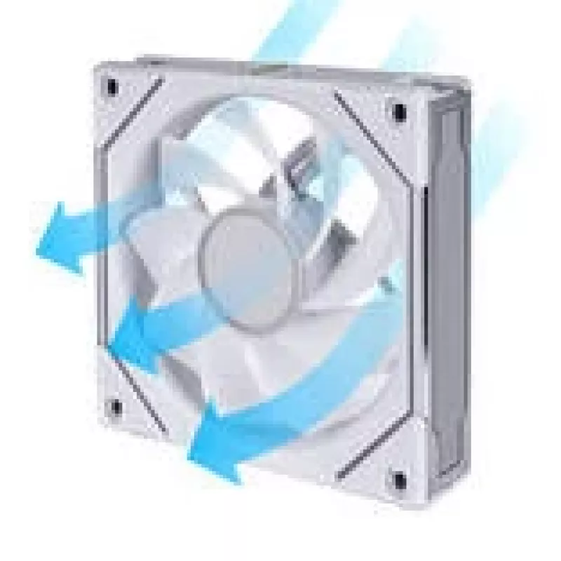 Ventoinha para caixa de computador Lian Li Uni Fan 12RSLIN3W 120 mm branca, 12 V, 0,2–2100 rpm, 2,66 mmH2O, FDB