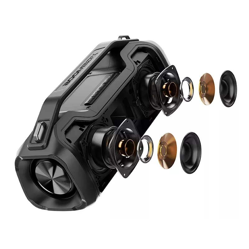 Altifalante portátil estéreo TRACER BigBoy TWS Bluetooth 40 W RMS, Bluetooth 5.3, bateria de 12 h, preto