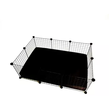 Gaiola modular C&C 3x2 110x75 cm porquinhos-da-índia, ouriços, preto