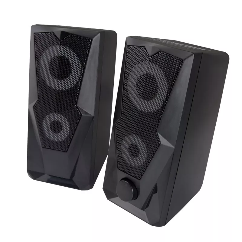 Altifalante ESPERANZA BAILA 6 W coluna de chão com fios, 6 W RMS, 160–20000 Hz, 3 Ω, USB & 3,5 mm, par