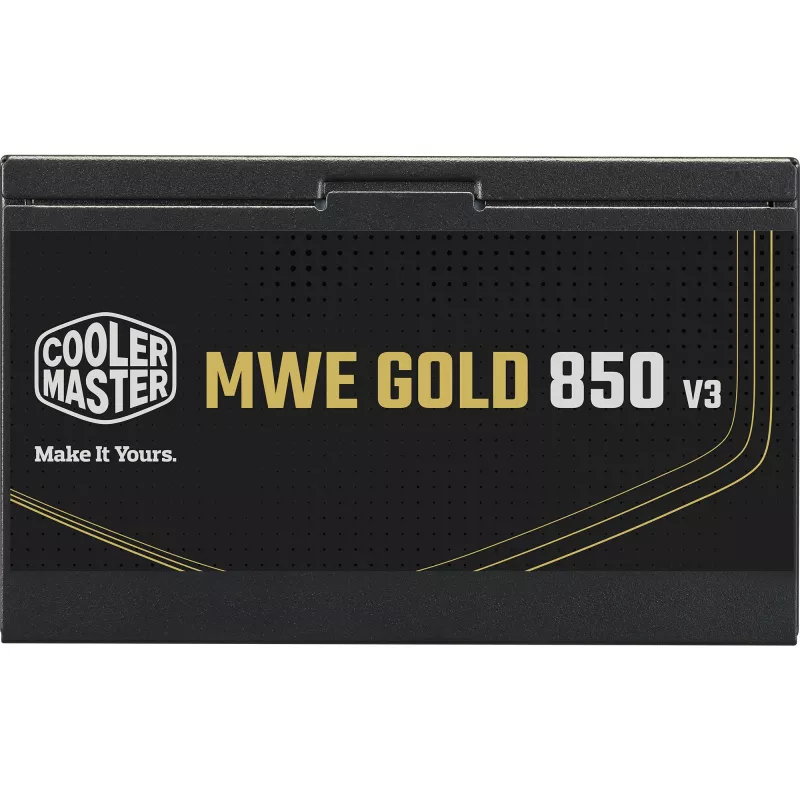 Fonte de alimentação Cooler Master MWE Gold 850 V3 850W 80+Gold não modular ATX 3.1 ventoinha 120mm garantia 5 anos
