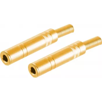 Conector de cabo ShiverPeaks BS50400-G2 6,3 mm dourado fêmea 2 unid.