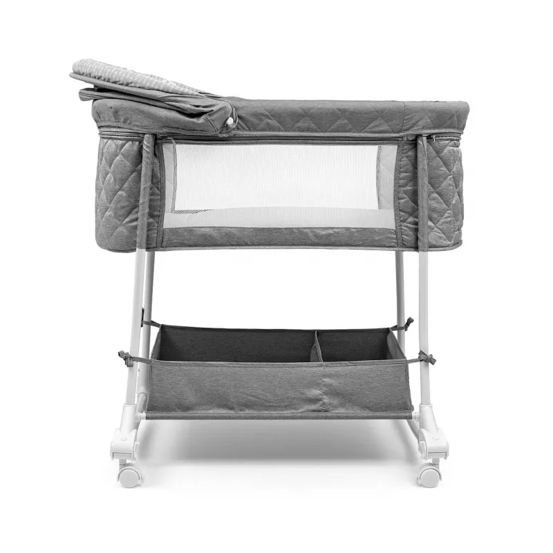 Berço encostado à cama milly mally Dream On Stone 5431 com função de altura ajustável e colchão macio