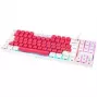 Teclado gaming mecânico GAMIAC TKL90G com switches Kailh Red, Tenkeyless, Branco/Vermelho