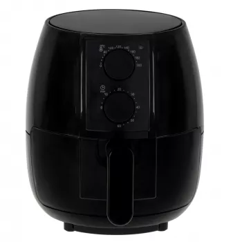 Fritadeira de ar quente Adler AD 6312 — 2,5 L, 1600 W, preta, 80–200 °C, temporizador de 60 minutos