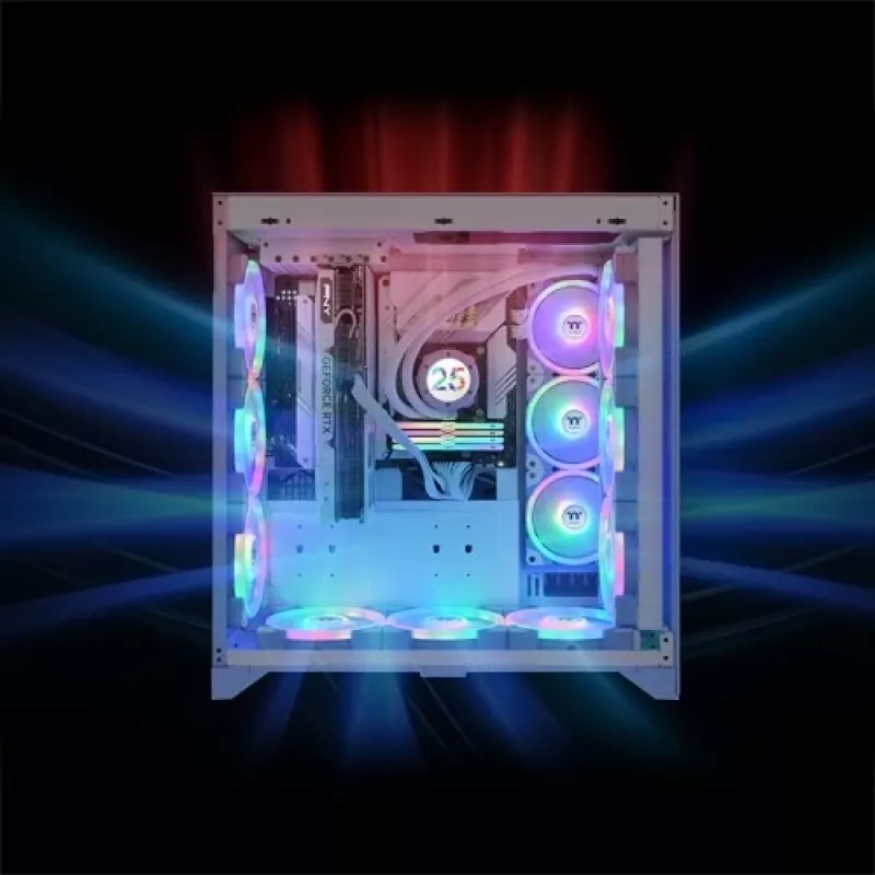 Ventoinhas para caixa Thermaltake SWAFAN EX14 ARGB 140mm pack de 3 - azul-hortênsia