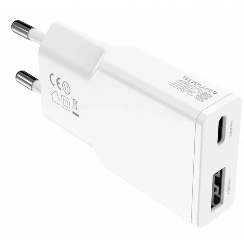 Carregador 4smarts 541122 Interior AC Carregamento rápido Smartphone Tablet Branco