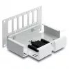 Patch panel DELOCK 6 portas fibra ótica para SC duplex ou LC quad, cinzento metal, montagem em calha DIN