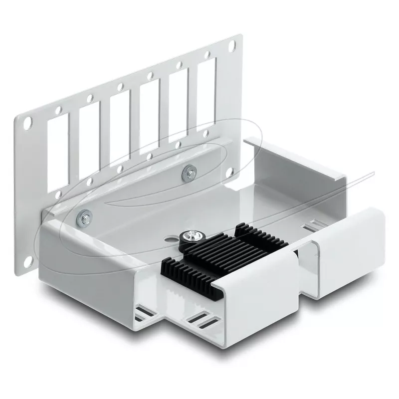 Patch panel DELOCK 6 portas fibra ótica para SC duplex ou LC quad, cinzento metal, montagem em calha DIN