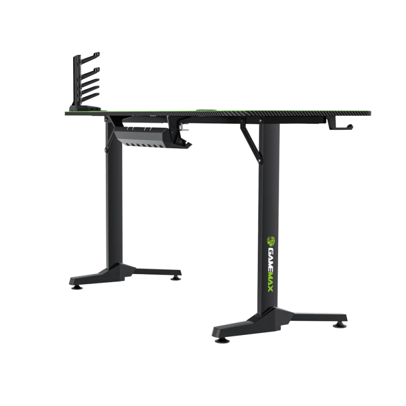 Secretária GameMax D140-CARBON — Secretária gaming/escritório, peso líquido 20,5 kg, dimensões brutas 125×795×682 mm