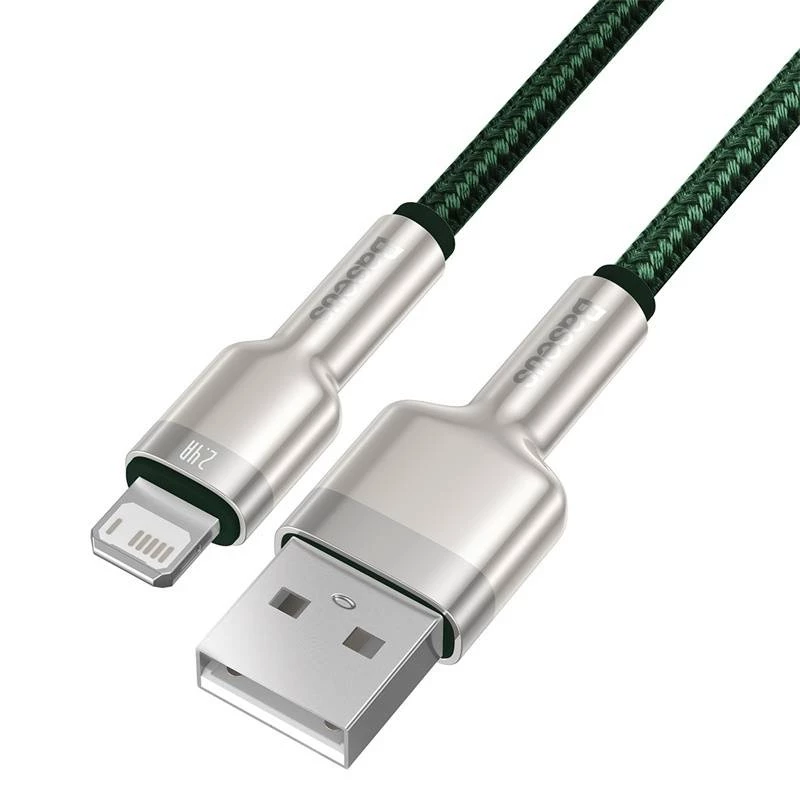 Cabo USB-A para Lightning Baseus 1 m, verde