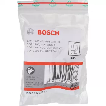 Bosch 2 608 570 125 pinça de aperto, 10 mm, porca de aperto SW 24 mm para tupias GOF/GMF