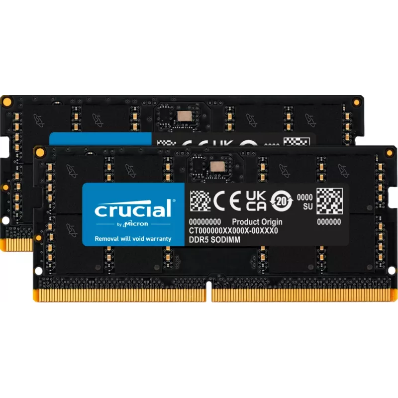 SO-DIMM 64 GB DDR5-4800 (2x 32 GB) Dual-Kit, memória preto, CT2K32G48C40S5