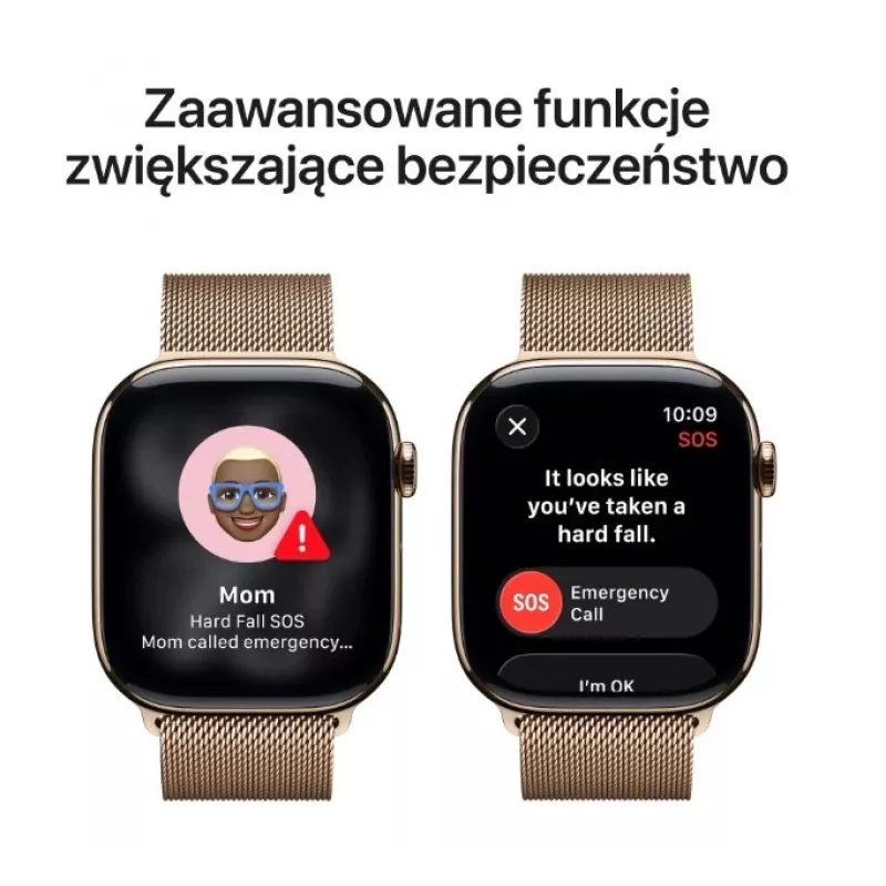 Apple Watch GPS + Cellular 46 mm caixa de titânio dourado bracelete Milanesa dourada S/M